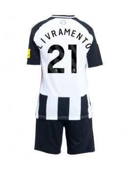 Billige Newcastle United Tino Livramento #21 Hjemmedraktsett Barn 2024-25 Kortermet (+ Korte bukser)